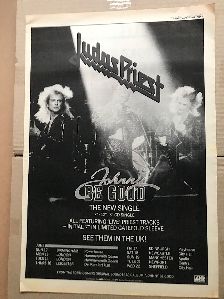 Johnny Be Good By Judas Priest Poster Display With Rockofages Ref