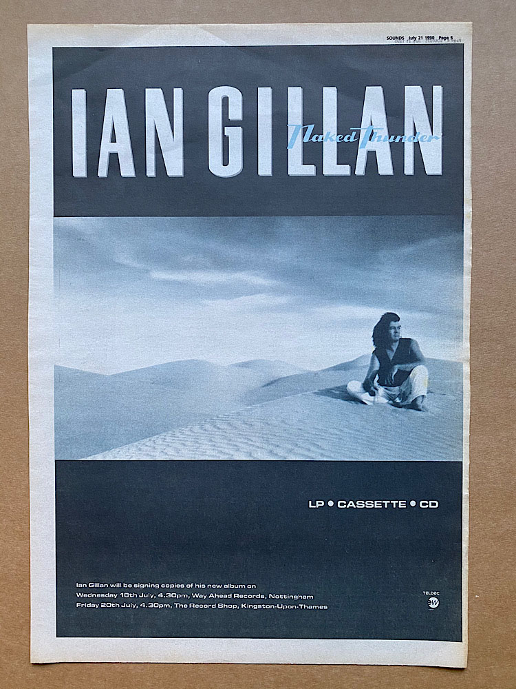 Naked Thunder By Ian Gillan Poster Display With Rockofages Ref