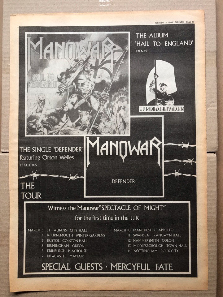 Manowar Hail to england (Vinyl Records, LP, CD) on CDandLP