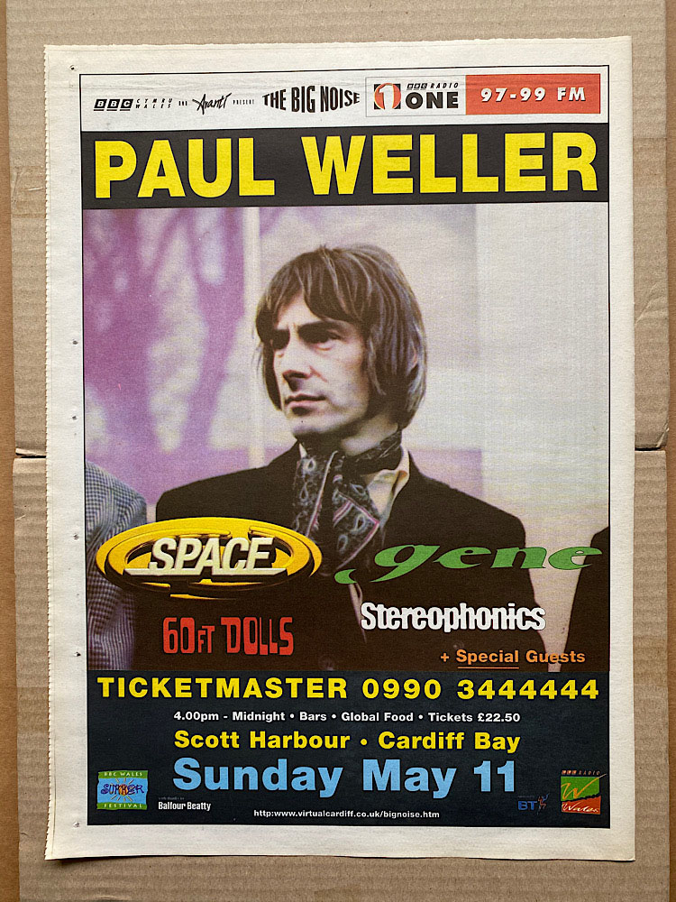 Cardiff bay may 11 1997 by Paul Weller, Poster / Display with ...