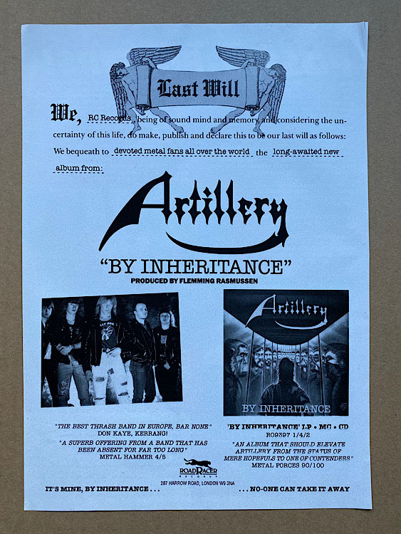 Artillery By inheritance (Vinyl Records, LP, CD) on CDandLP