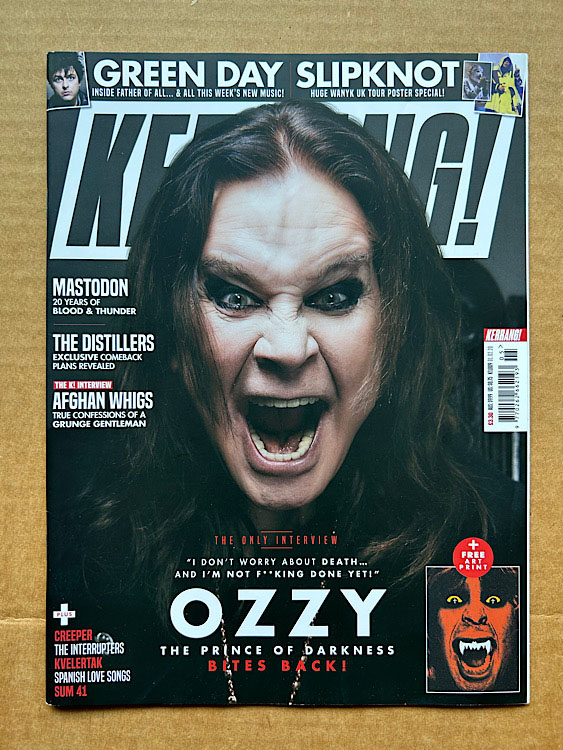 Kerrang no.1809 by Ozzy Osbourne, Magazine with rockofages - Ref:3180278615